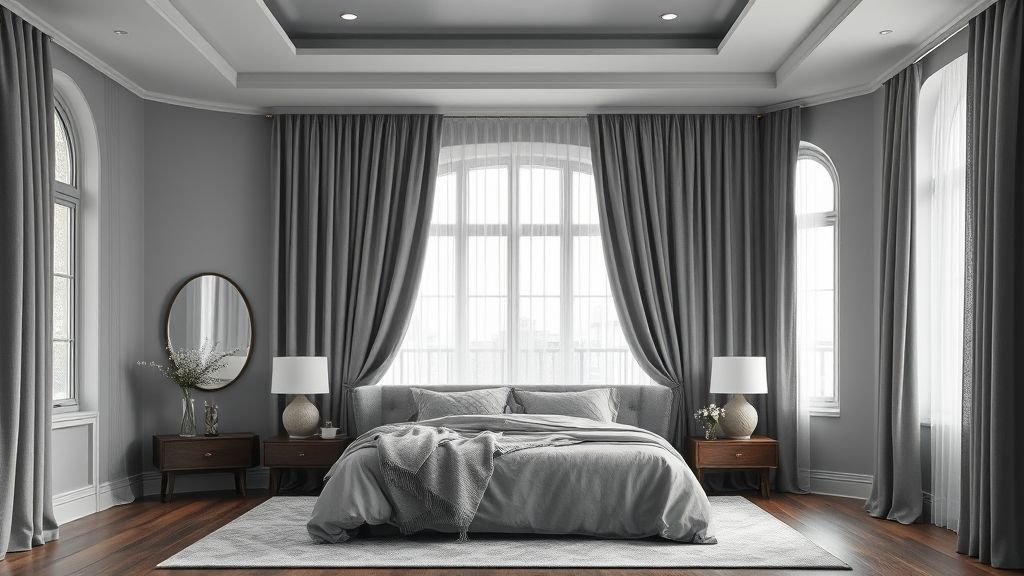 Grey Bedroom Decor Ideas 9 Grey curtains adding style and function to a bedroom