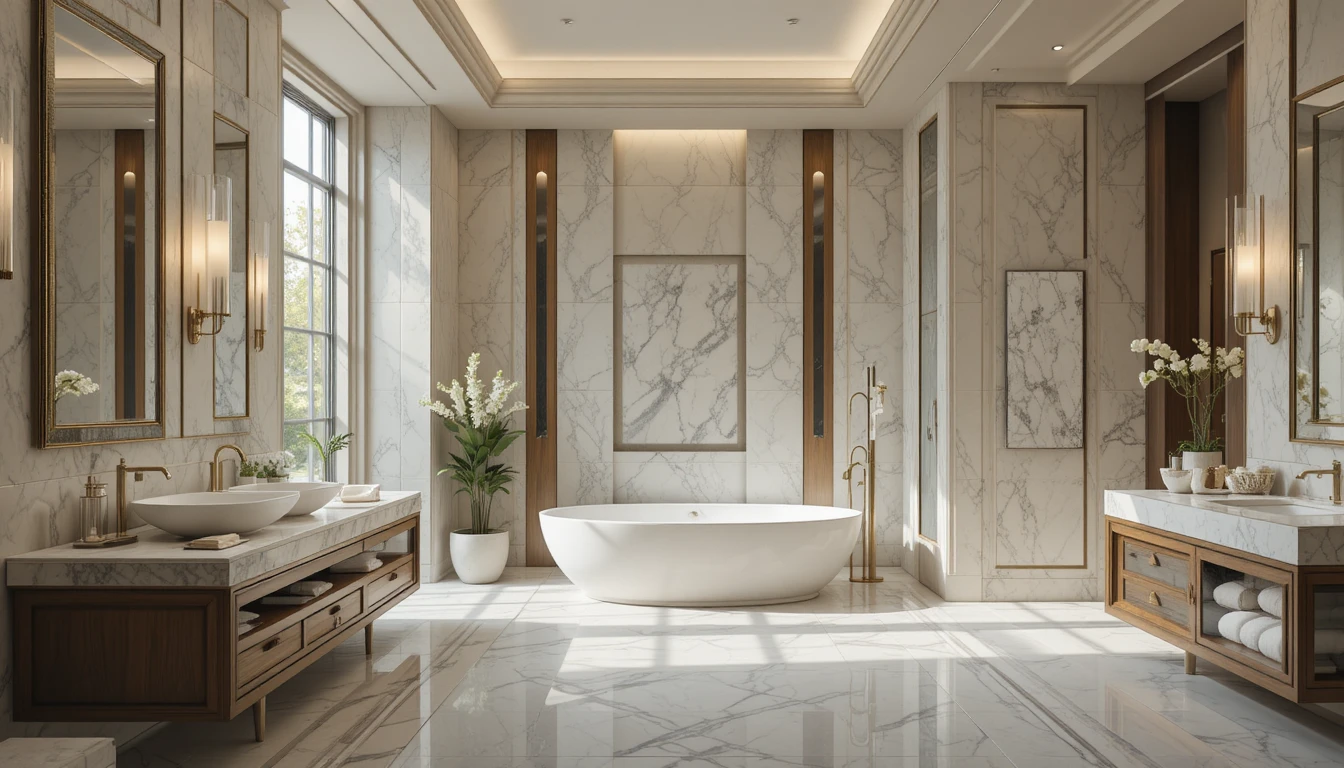 Luxury bathroom with spacious shower design, elegant décor, and spa-like elements.