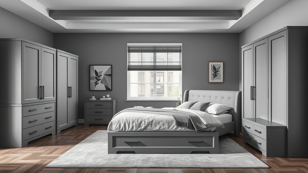 Grey Bedroom Decor Ideas 10 Statement grey furniture as the focal point of a bedroom.
