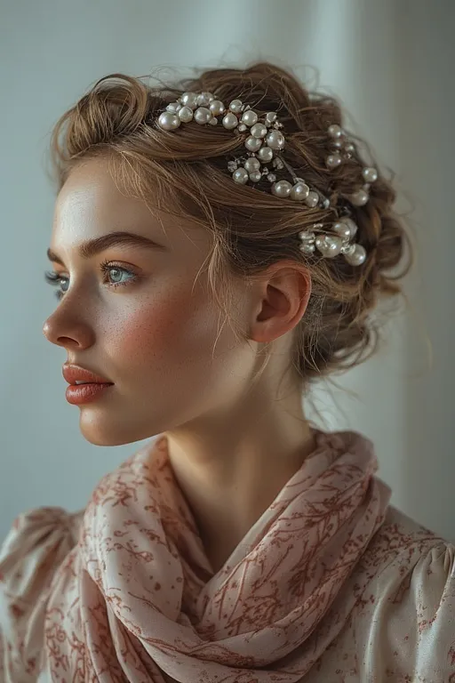 Modern fashion and style 10 Woman with shiny, voluminous Hollywood curls exuding elegance.