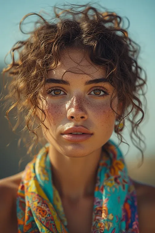 Gorgeous Curly Hairstyles to Embrace Your Natural Beauty 10 Curly hairstyle enhanced with scarves and clips to add creative, stylish flair