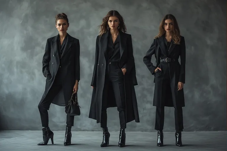 Stylish all black outfit featuring blazer, trousers, and boots — a timeless monochrome look that’s elegant and versatile for any occasion
