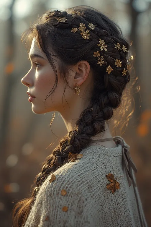 Fall braid hairstyle featuring fishtail braid with festive clips and cozy charm.



6. The Half-Up Autumn Twist


Image Prompt: Half-up twisted hairstyle with loose curls, accessorized with a velvet scrunchie and soft sweater outfit.


Alt Text: Half-up autumn twist hairstyle combining structure and soft curls for fall elegance.



7. Glossy Straight Perfection


Image Prompt: Sleek, glossy straight hair with a middle part, styled with a trench coat and statement earrings.


Alt Text: Sleek straight hairstyle with glossy finish, ideal for chic fall fashion.



8. Warm-Toned Highlights for Fall Glow


Image Prompt: Long hair with honey and chestnut highlights reflecting warm autumn light, styled in soft waves.


Alt Text: Warm-toned highlights in caramel and honey shades for a radiant fall glow.



9. Curly Volume for Fall Flair


Image Prompt: Voluminous curly hairstyle with defined curls and soft fall lighting, paired with a cozy knit outfit.


Alt Text: Curly voluminous hairstyle adding texture and energy to autumn looks.



10. The Effortless Messy Ponytail


Image Prompt: Casual messy ponytail with loose curls and soft tendrils, styled for a relaxed fall day outdoors.


Alt Text: Messy ponytail hairstyle combining effortless style with cozy autumn vibes.



Would you like me to add short descriptions (under 160 characters) and overlay text or titles for these same 10 fall hairstyle prompts next?