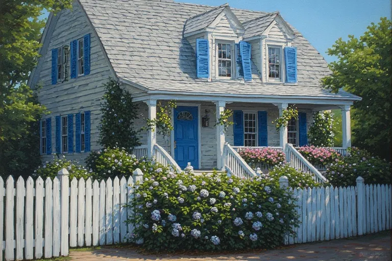 20 Cottage House Ideas You Will Love 8 Coastal Cottage with Picket Fence and Blue Shutters 1