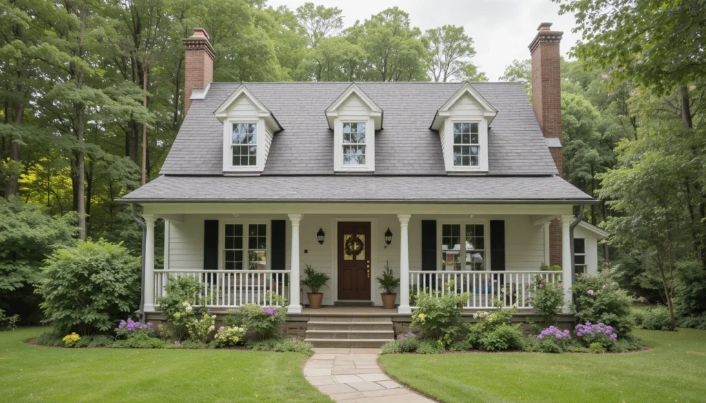 Charming Cottage Ideas for Timeless Comfort 8 Coastal whitewashed cottage with blue trim and ocean breeze atmosphere.