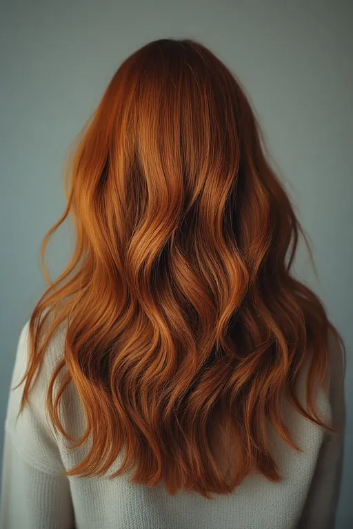 Fall Hair Styles For Cozy Autumn Look 2025 10 Copper and chestnut hair color reflecting warm fall tones.
