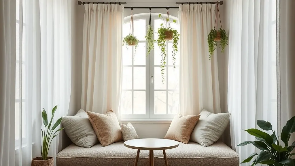 Beautiful and Cozy Reading Nook Ideas 11 Cozy window alcove with cushions, curtains, and side table.