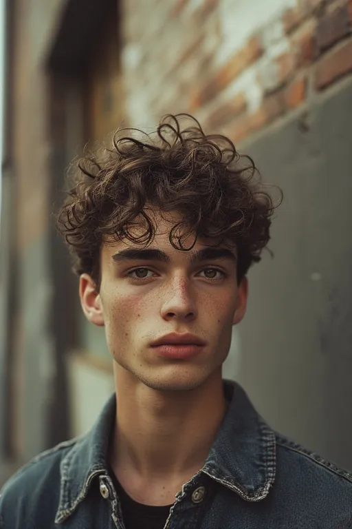 Trendy curly haircuts for men 7 : Man with curly fringe hairstyle for a relaxed and trendy look