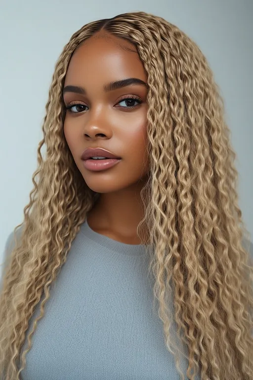 Defined, shiny ringlets styled for a polished and professional look.