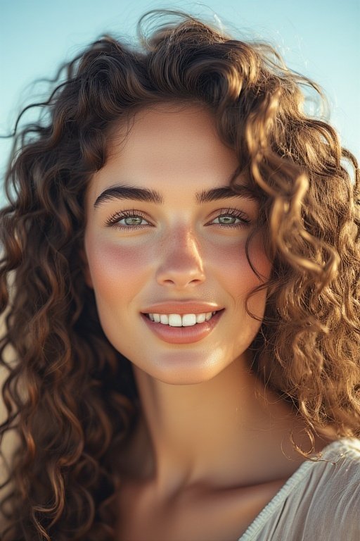 beautiful-curly-hair-looks 2 A woman with voluminous natural curls smiling confidently in soft daylight, showing the beauty of her natural hair texture.