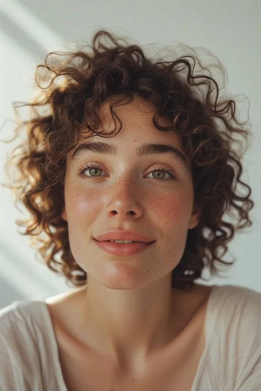 Trendy curly hairstyles for every occasion 2 Woman embracing her natural curly hair with defined curls and a radiant smile.