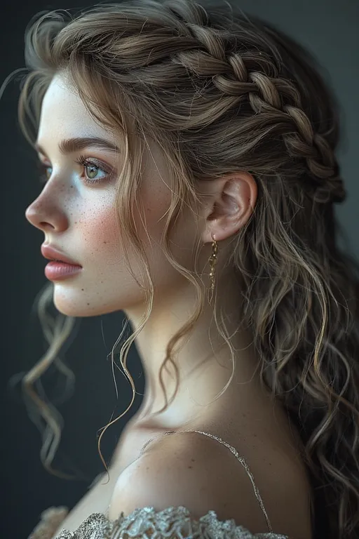 Everyday glam hairstyles effortless beauty ideas 7 "Hairstyle with small side braid and gold pins adding a touch of everyday glamour."