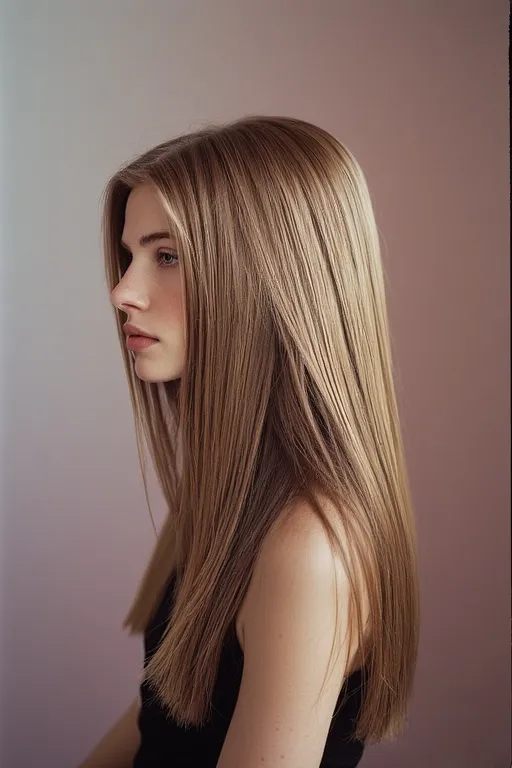 Everyday glam hairstyles effortless beauty ideas 8 "Glossy straight hairstyle with center part and sleek, polished finish for modern sophistication."