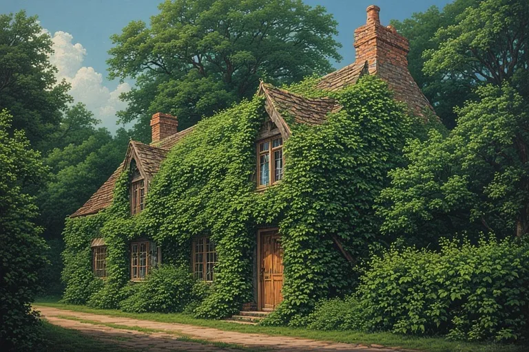 20 Cottage House Ideas You Will Love 22 Full 16:9 view of ivy-covered stone cottage exterior.