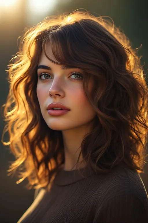 Layered fall haircut adding volume and dimension.
