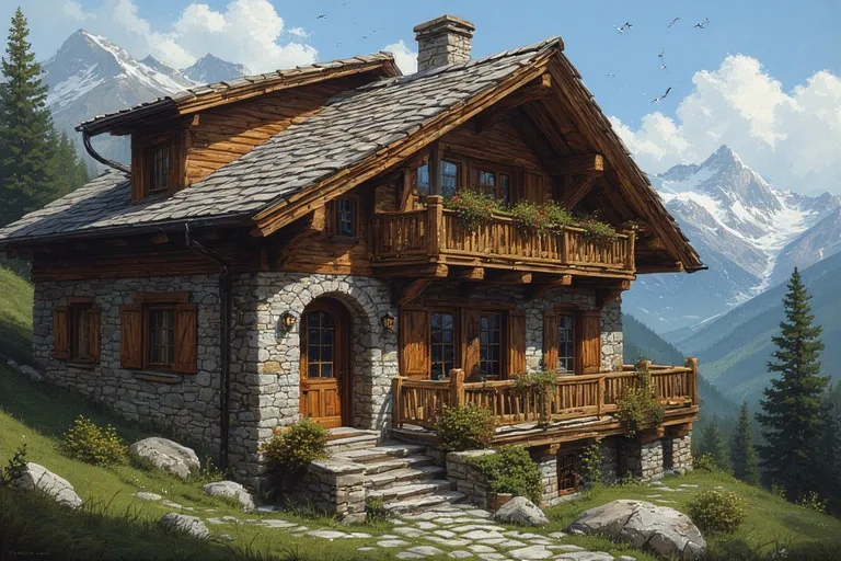 20 Cottage House Ideas You Will Love 18 Full 16:9 view of mountain cottage with panoramic landscape views.