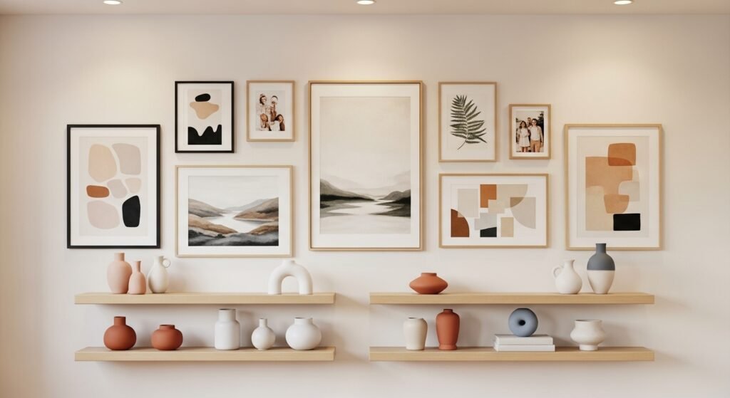 Town House Decorating Ideas: Stylish Tips for Every Space 17 Townhouse interior featuring personalized art and decorative accessories.