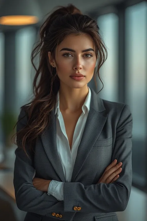 Chic Winter Style Looks for a Cozy & Trendy Season 8 Professional hairstyle and formal fashion creating a polished and confident workplace look.
