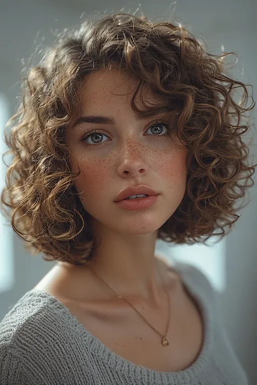 Gorgeous curly hairstyles natural beauty ideas 9 "Short curly bob hairstyle with defined curls and chic, modern flair."