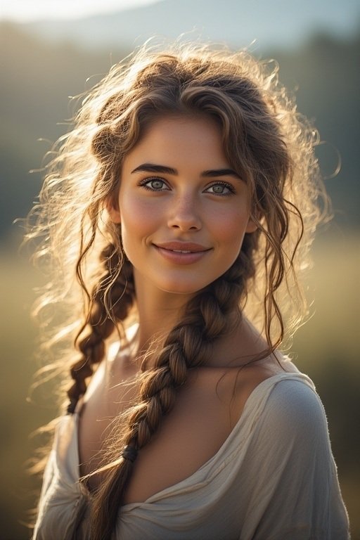 Braided & Curly Hairstyles 7 Hairstyle with side braids and natural curls for a fun, modern look.