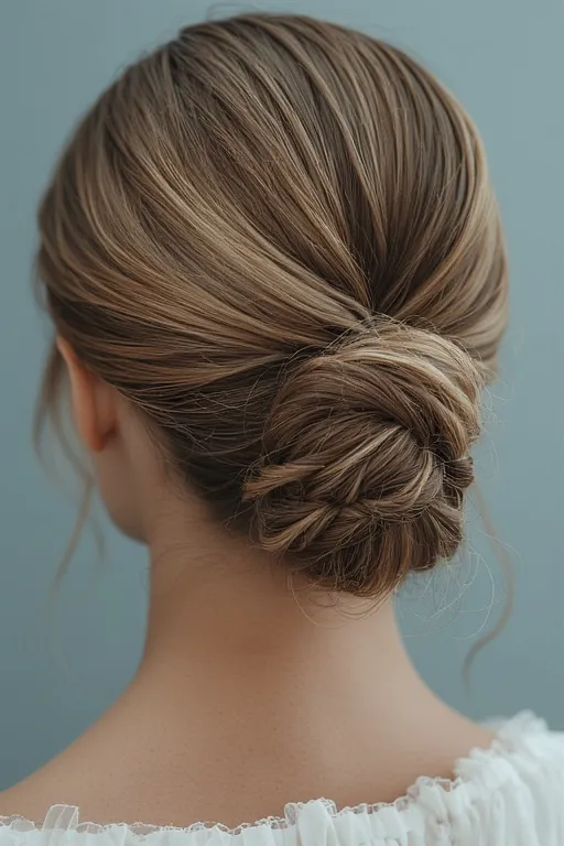 Sleek, polished ponytail with wrapped base and glossy finish for a chic vibe