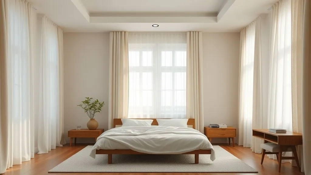 Stylish Mid-Century Modern Bedroom Ideas 11 Mid-century bedroom with natural materials like leather, rattan, and wood.