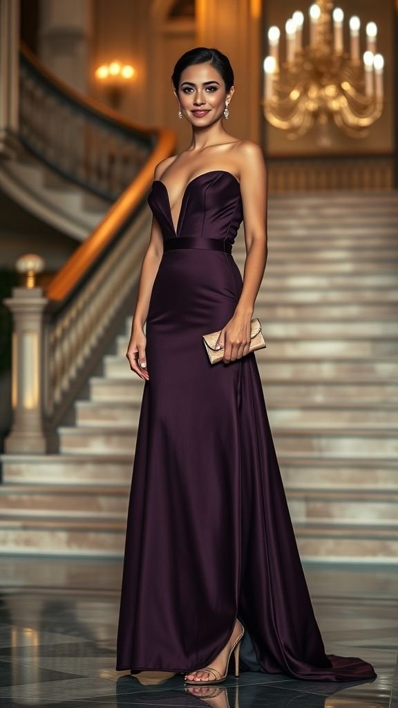 Outfit Ideas: Chic Looks for Every Season and Occasion 10 Special occasion outfit with jewel-toned gown and elegant accessories