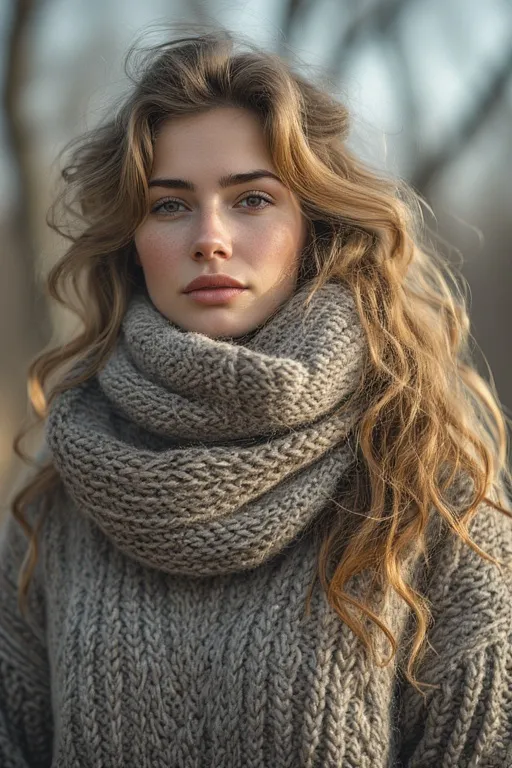 Fall Hair Styles For Cozy Autumn Look 2025 4 Loose textured waves hairstyle paired with cozy fall fashion.