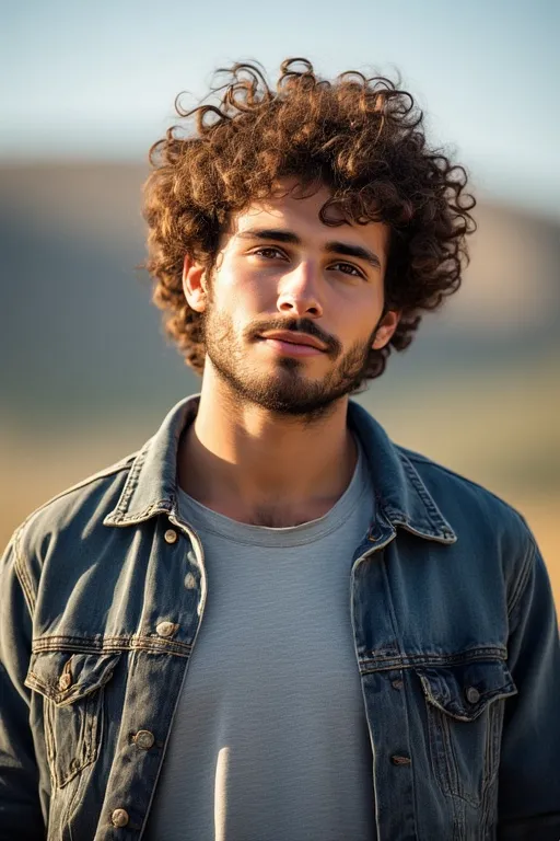 Curly hair mens styles trendy looks 2 Man with natural curly hair showing texture and volume, symbolizing confidence and individuality.
