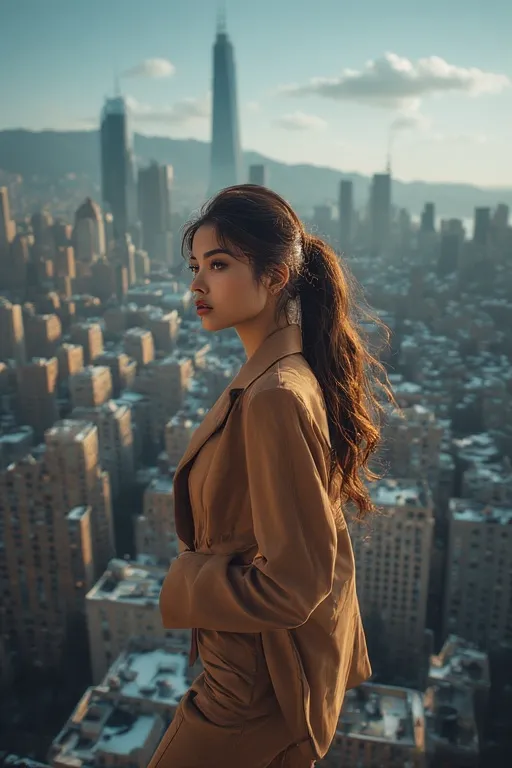 Trendy Fashion & Hairstyle Ideas for a Modern Look 2 Stylish woman blending fashion and hairstyle seamlessly, expressing confidence and individuality.