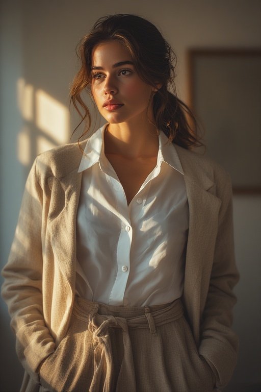 business casual outfits 10 Woman wearing layered shirt, cardigan, and blazer for a polished business casual ensemble.