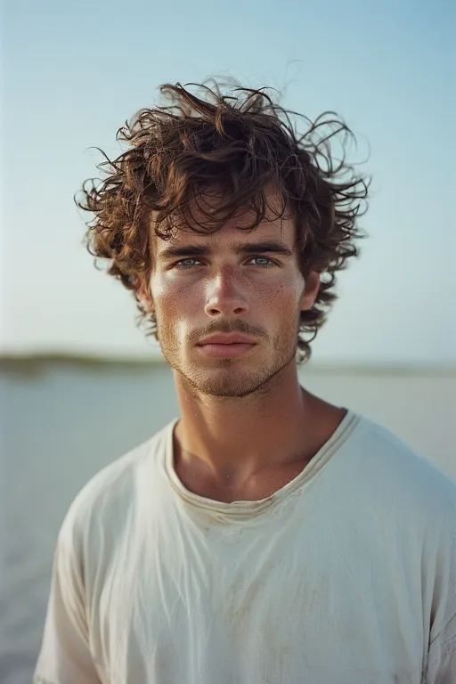 Curly hair mens styles trendy looks 9 Messy curly hairstyle for men giving a carefree, youthful appearance.