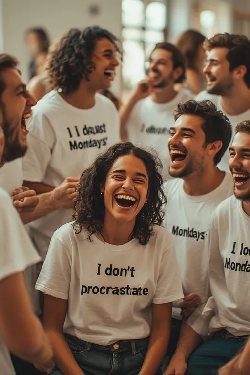 White Lie Ideas Funny Party Shirt Trend 3 Friends wearing white lie shirts with humorous quotes, laughing together at a casual social gathering.