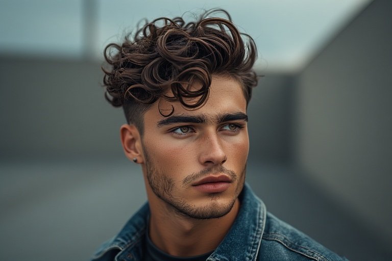 Trendy-Curly-Haircuts-For-Men