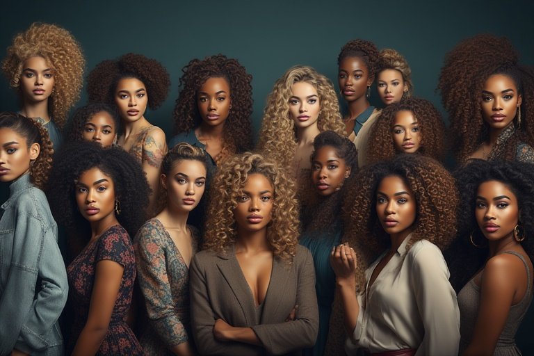 Women with trendy curly hairstyles styled for casual, formal, and festive occasions.