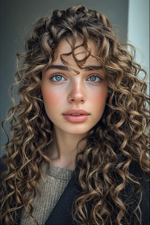 Braided & Curly Hairstyles 10 Woman with twisted braids blending into soft curls, creating a textured and elegant hairstyle.