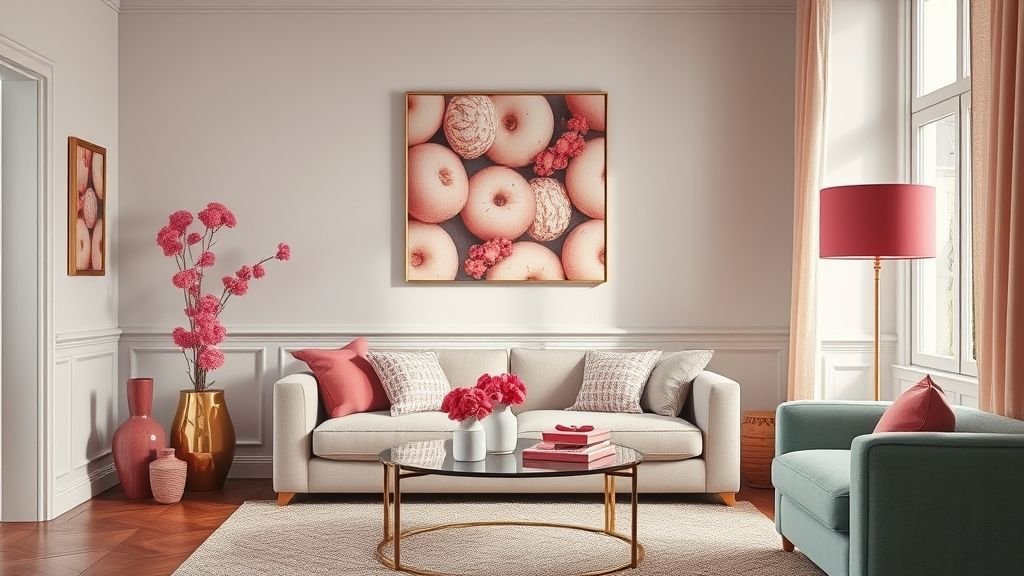 The Raspberry Mille-Feuille Home Aesthetic 7 Accent décor inspired by desserts with raspberry pink details and textured accents.