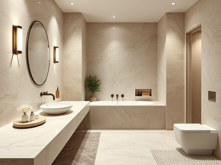 Luxury Bathroom & Shower Design Ideas 5 Bathroom with ambient lighting that creates a relaxed, spa-inspired mood.