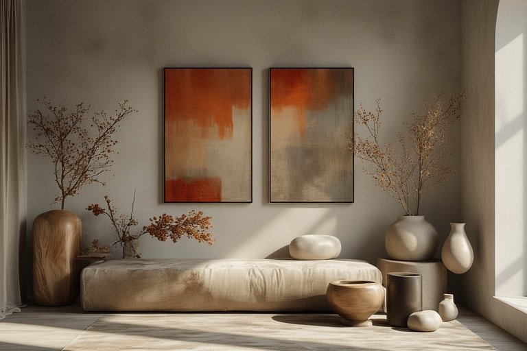 Luxury & Modern Home Decor: Elevate Your Space with Timeless Elegance 8 Art and accessories adding a personalized touch to a luxury modern home.