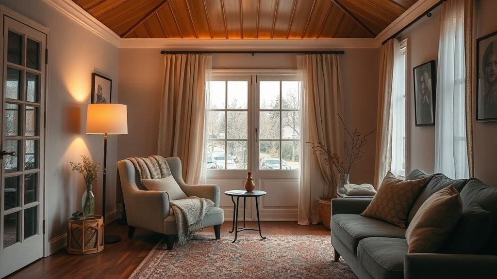 Modern Living Room Ideas 15 Cozy living room corner with floor lamp and armchair creating a relaxing reading spot.