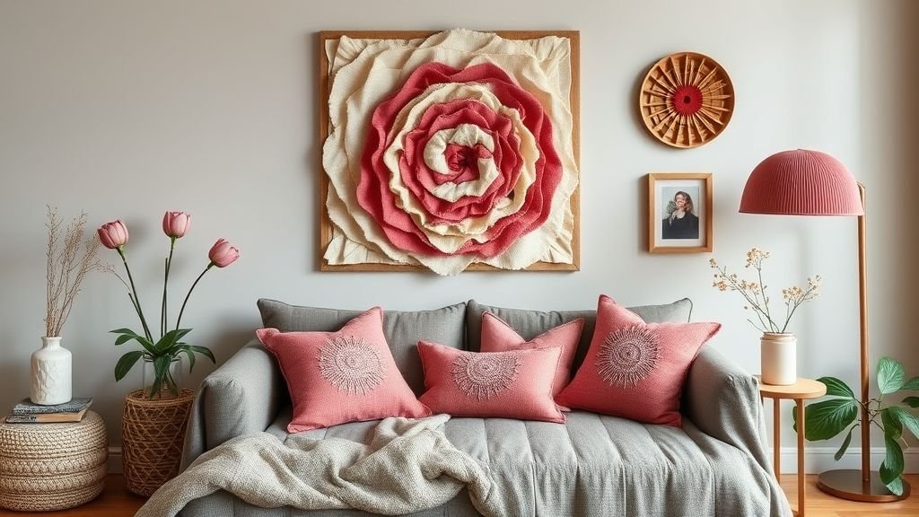 The Raspberry Mille-Feuille Home Aesthetic 10 DIY décor inspired by mille-feuille with layered textiles and raspberry accents.