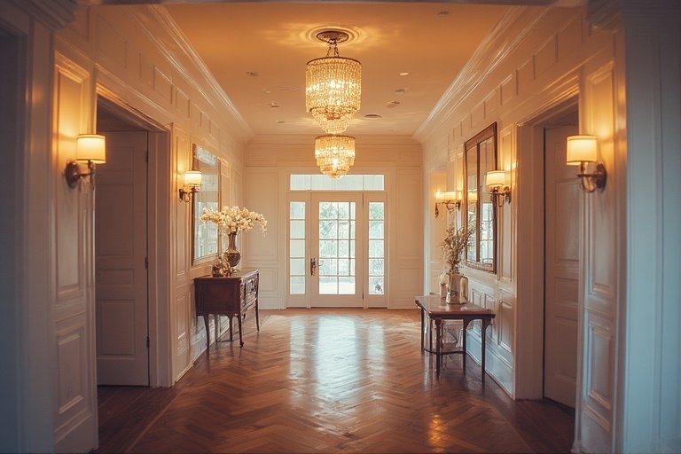 16 Functional Entryway Organization Tips for Everyday Living 12 Stylish entryway lighting with pendant lamps creating a warm, inviting atmosphere.