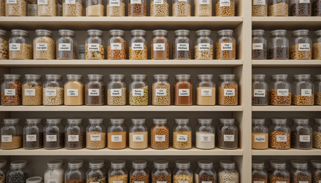 Kitchen Organization Ideas for a Beautiful and Functional Home 5 Labeled kitchen jars and pantry containers for easy organization and access.