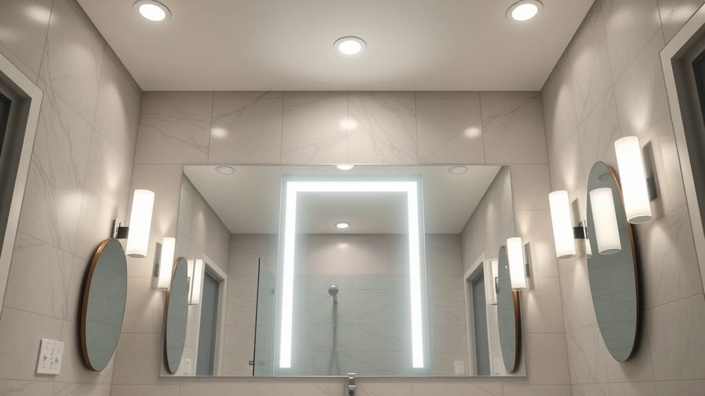 Bathroom Design Ideas for a Stylish Space 6 modern bathroom illuminated with layered lighting and LED accents