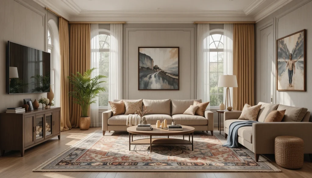 The Raspberry Mille-Feuille: A Statement Dessert for Elegant Home Decor 2 Home décor with layered textiles and fabrics to show layering as a décor principle.