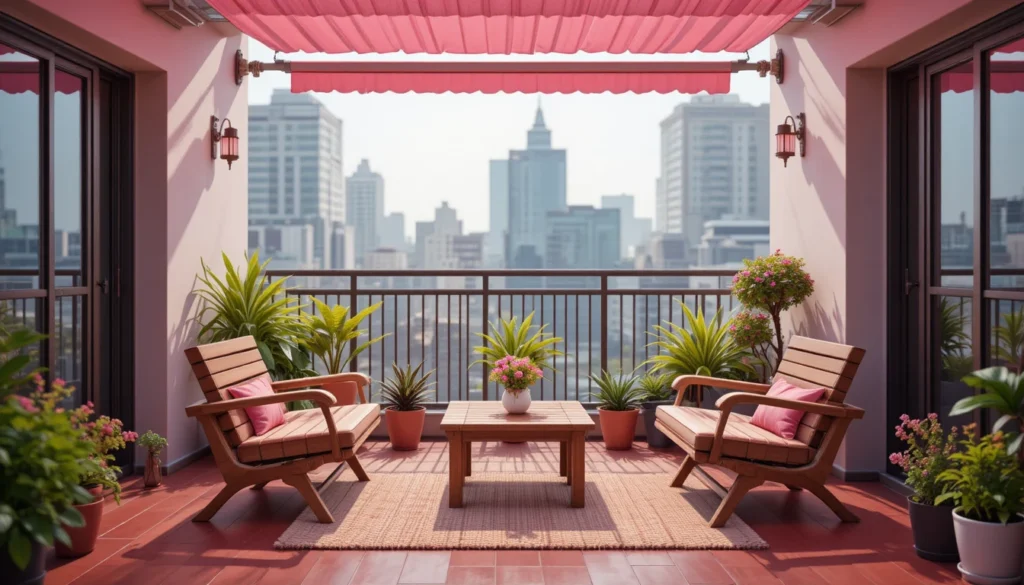 Beautiful Balcony Ideas for Every Home 12 Balcony with compact folding furniture and wooden textures.