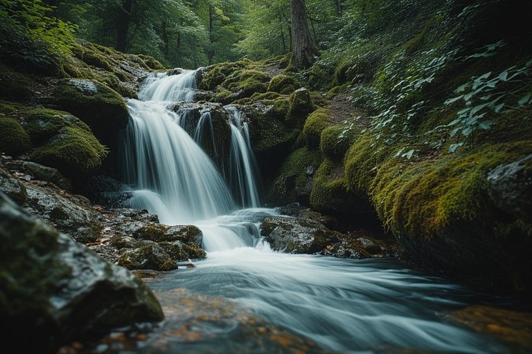 Waterfall Ideas for Hillside Landscapes 13 Eco-friendly hillside waterfall powered by natural spring water.