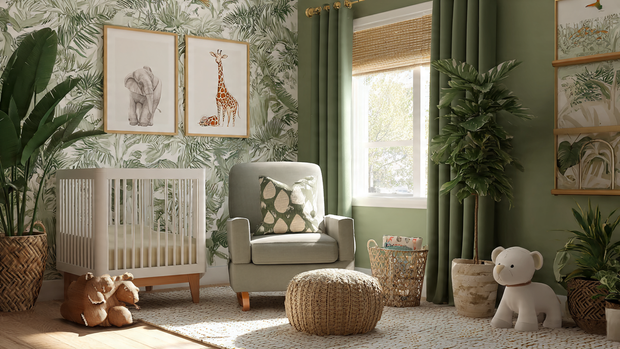 16 Whimsical Kids Room Ideas to Brighten Your Home Decor 10 Kids room with botanical prints, animal art, and indoor plants.