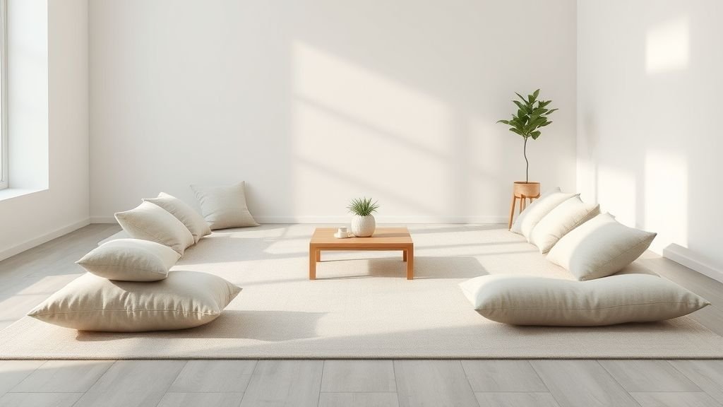 Floor Seating Ideas for a Cozy and Stylish Space 7 neutral-minimalist-floor-seating
