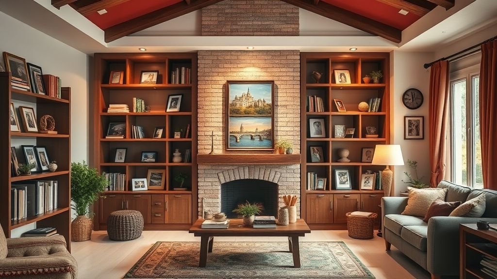 Modern Living Room Ideas 12 Living room with personal decor and family photos creating a homely, inviting feel.